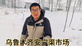 【一个人穷游中国】新疆安宁渠集市，乡村大集人多热闹美食云集，赶集的人络绎不绝