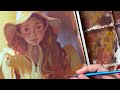 Paint with me | relaxing acryla gouache painting process