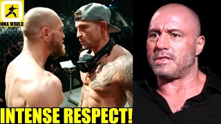Joe Rogan reacts to the 'Respectful' Face-off between Conor McGregor and Dustin Poirier, UFC 257
