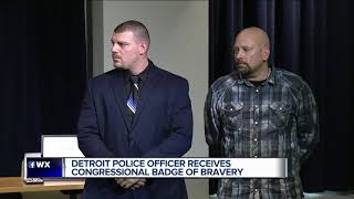 DPD officer who was shot given Congressional Badge of Bravery