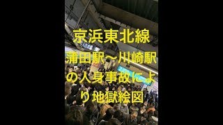 京浜東北線が蒲田駅〜川崎駅間の人身事故で地獄絵図になっていることについて考えてみる[masa46494]