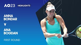 Anna Bondar v Ana Bogdan Highlights | Australian Open 2023 First Round
