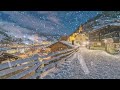 snowy landscape with soothing relaxation music