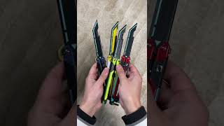 4 color RGX Knife Valorant Hame weapons irl #valorant #balisong