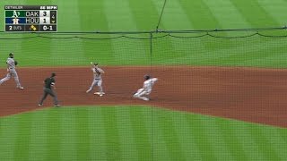 OAK@HOU: Semien starts inning-ending double play