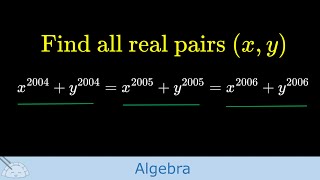 A Symmetric System of Equations: x^2004 + y^2004 = x^2005 + y^2005 = x^2006 + y^2006