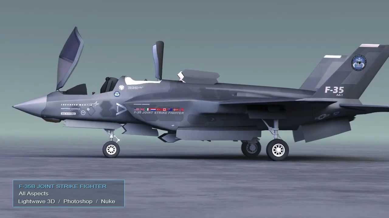 F35 B - Lightwave And Nuke - 3D Model And Compositing - YouTube