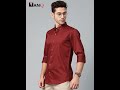 ManQ Men Maroon Slim Fit Solid Smart Casual Shirt  #menswear #shirts #india  #mensfashion