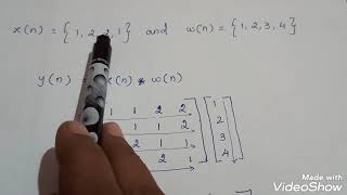 Circular Convolution by Matrix Method/DSP
