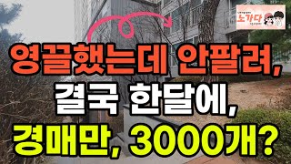 너무나도 안팔린다. 영끌족들 이자 못 갚아 한달에 3000건의 아파트들이 경매로 넘어간다. 그래도 안팔려. 부동산 아파트 이야기 입주권 분양권 재개발 재건축 노가다 노비