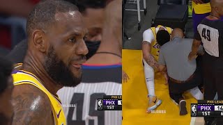 Anthony Davis is injured again and leaves the game 😮 Lakers vs Suns Game 6