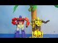 semua robot transformasi hijau ada di meja optimus tobot y tobot gd tobot v stopmotion movie