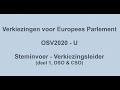 OSV2020-U-EP2024 Verkiezingsleider: Steminvoer (deel 1, DSO & CSO)