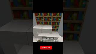 Bookshelf Design | Minecraft Decoration Ideas #minecraft #shorts #youtubeshorts