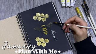 January Bullet Journal Set Up 🐝✨ Bee Theme | Project Bee