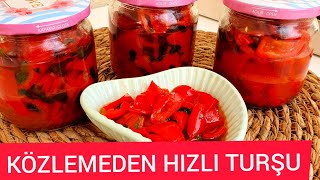 HIZLI PRATİK ENFES TURŞU TARİFİ ✅ YİYEN HAYRAN OLACAK 😋 çay sofraların vazgeçilmezi kapya turşusu