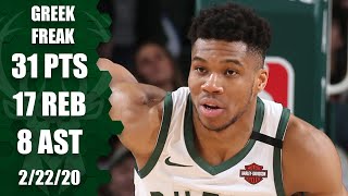 Giannis Antetokounmpo scores 31 in under 30 minutes in 76ers vs. Bucks | 2019-20 NBA Highlights