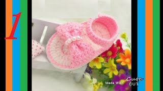 How to Crochet Baby Shoes: Ribbon Knot Sandals 1/2