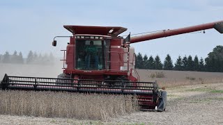 Seeing Dust - Soybean Harvest 2021 - CASE IH 2166 Axial-Flow® - IORY Trains - 2472 \u0026 3494