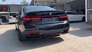 BMW 7 series G12 750LI upgrade with mid pipe + valve muffler exhaust system road sound check