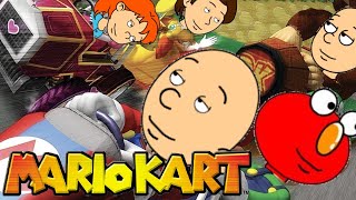 Caillou, Elmo, Rosie, Uolliac Play Mario Kart Double Dash