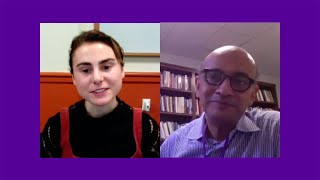 Kwame Anthony Appiah, writer and philosopher, with Sophie Wolmer ’23