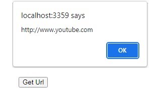 Get current page url using javascript in asp.net