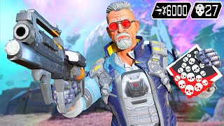 BALLISTIC 27 KILLS \u0026 6000 DAMAGE ABSOLUTELY INSANE (Apex Legends Gameplay)