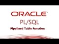 Regular and pipeline table functions in pl/sql oracle database
