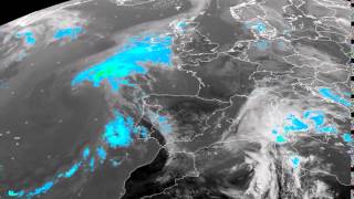 Europe percipation/clouds timelapse 09-10-2015