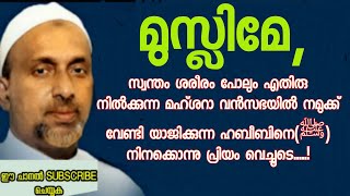 മുസ്ലിമേ, സ്വന്തം ശരീരം പോലും എതിരു നിൽക്കുന്ന മഹ്ശറാ വൻസഭയിൽ നമുക്ക് വേണ്ടി യാജിക്കുന്ന ഹബീബിനെ(ﷺ)