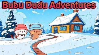 Dudu Bubu Winter⛄🐻 Adventure | Bubu Dudu Cartoon | Peachgoma | @BubblyDudu