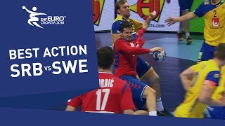 Beljanski unleashes a perfect "no look" shot | Men's EHF EURO 2018