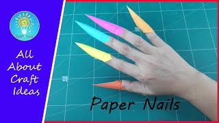 Fake Nails for Kids | How to make Easy Paper Nails For Kids | Nursery Craft Ideas | Paper Craft Easy