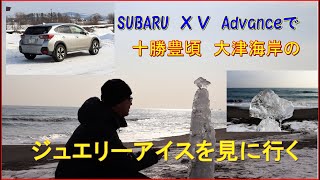 スバル　XVで　大津海岸のジュエリーアイスを見に行く