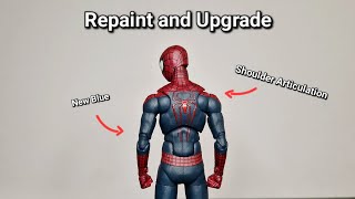 Repaint and Shoulder Upgrade - Marvel Legends Amazing Spider-man No Way Home (Andrew Garfield)