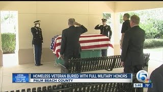 Homeless veteran buried with full military honors