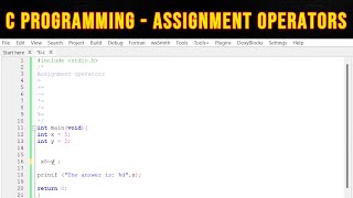 10.a C Programming - Assignment Operators
