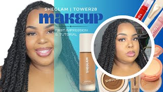 SHEIN Has MAKEUP? 😱 Foundation, Balm, Powder Review! | Too Light 👀 -- + Tower 28 Best Lip Glosses