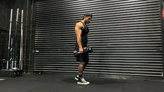 Dumbbell B Stance Romanian Deadlift