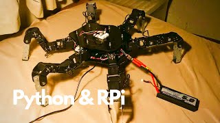 Spider Robot Motions coded with Python: HEXAPOD ROBOT