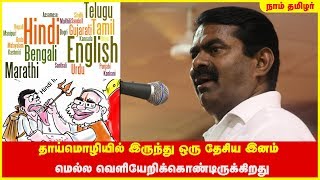 தாய்மொழியில் இருந்து ஒரு தேசிய இனம் மெல்ல மெல்ல வெளியேறிக்கொண்டிருக்கிறது! - சீமான் வேதனை