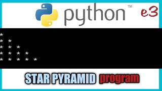 Star pattern in python | Star Pyramid in python |star pattern in 1 min #shorts #e3 #python #code