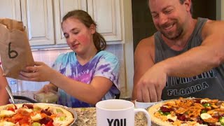 Pizza Challenge By Girls and Dad - Our Family Fun