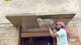 Techniques of Loft Plastering_OutDoor Window Slab Perfect Plaster with Cement|Lintel Loft Plaster