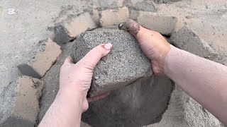 ASMR charcoal sand dry + water pool crumbling 😌relaxing sound 😍RS ASMR