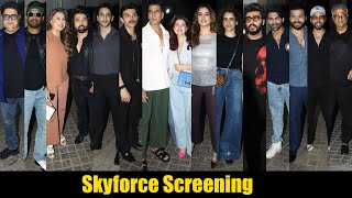 Sky Force Screening | Akshay Kumar, Twinkle Khanna ,Veer Pahariya, Orry, Rasha, Himesh \u0026 More