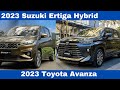 Spec Sheet Battle 2023 Suzuki Ertiga Hybrid Vs Toyota Avanza Comparison