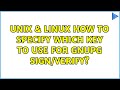 Unix & Linux: How to specify which key to use for GnuPG sign/verify?