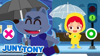 Dicas de Segurança para Dias Chuvosos ☔ Música Infantil | JunyTony em Português